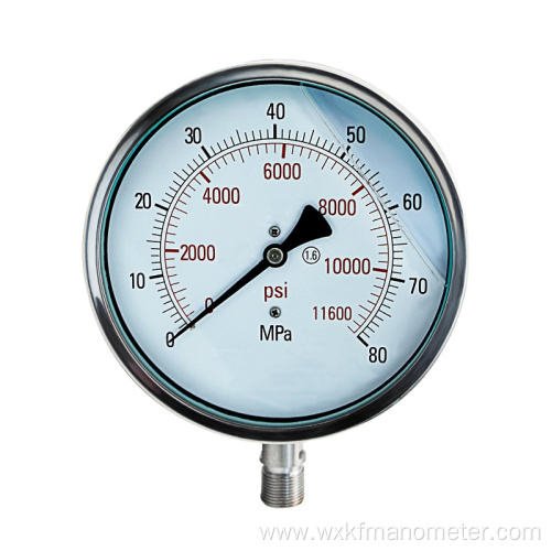 100MM 1000Bar Manometer Liquid Filled Pressure Gauge